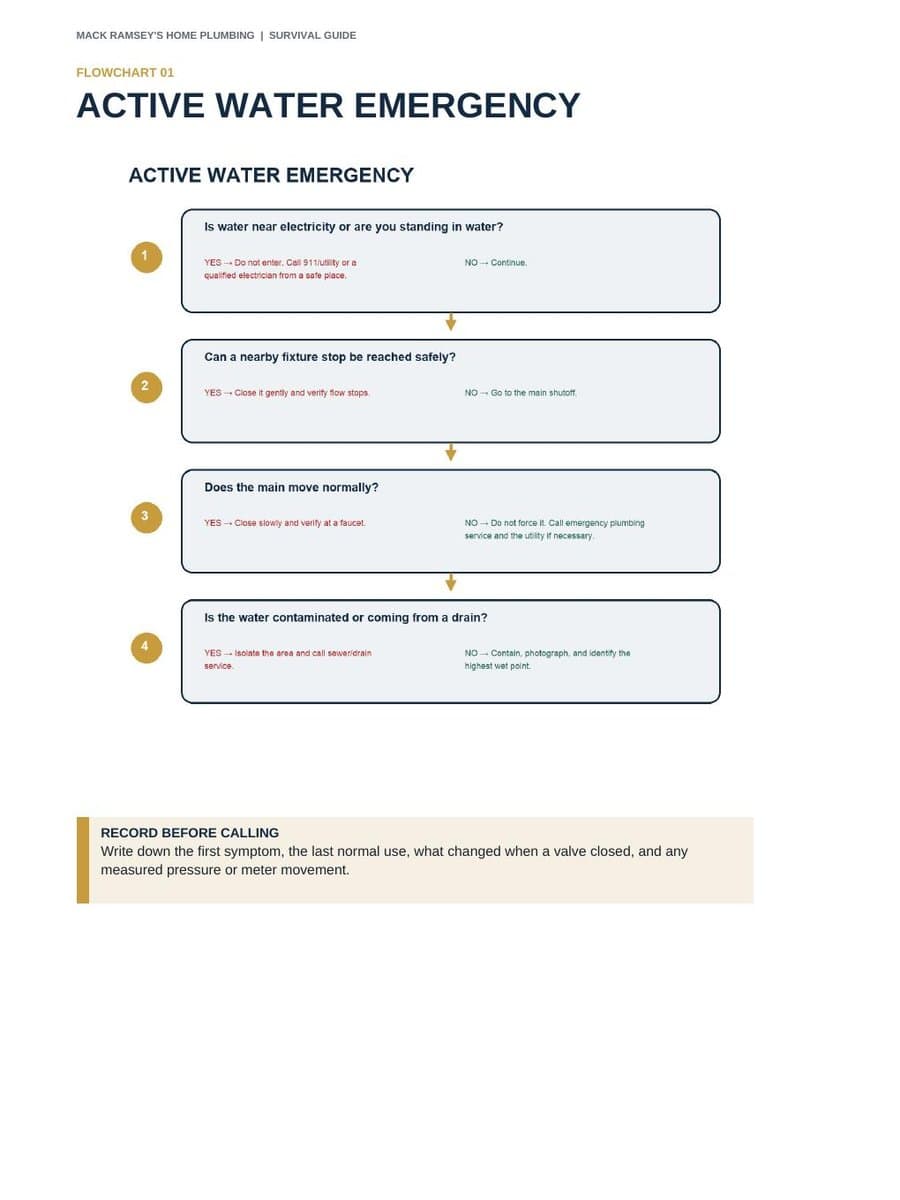Active Water Emergency Flowchart