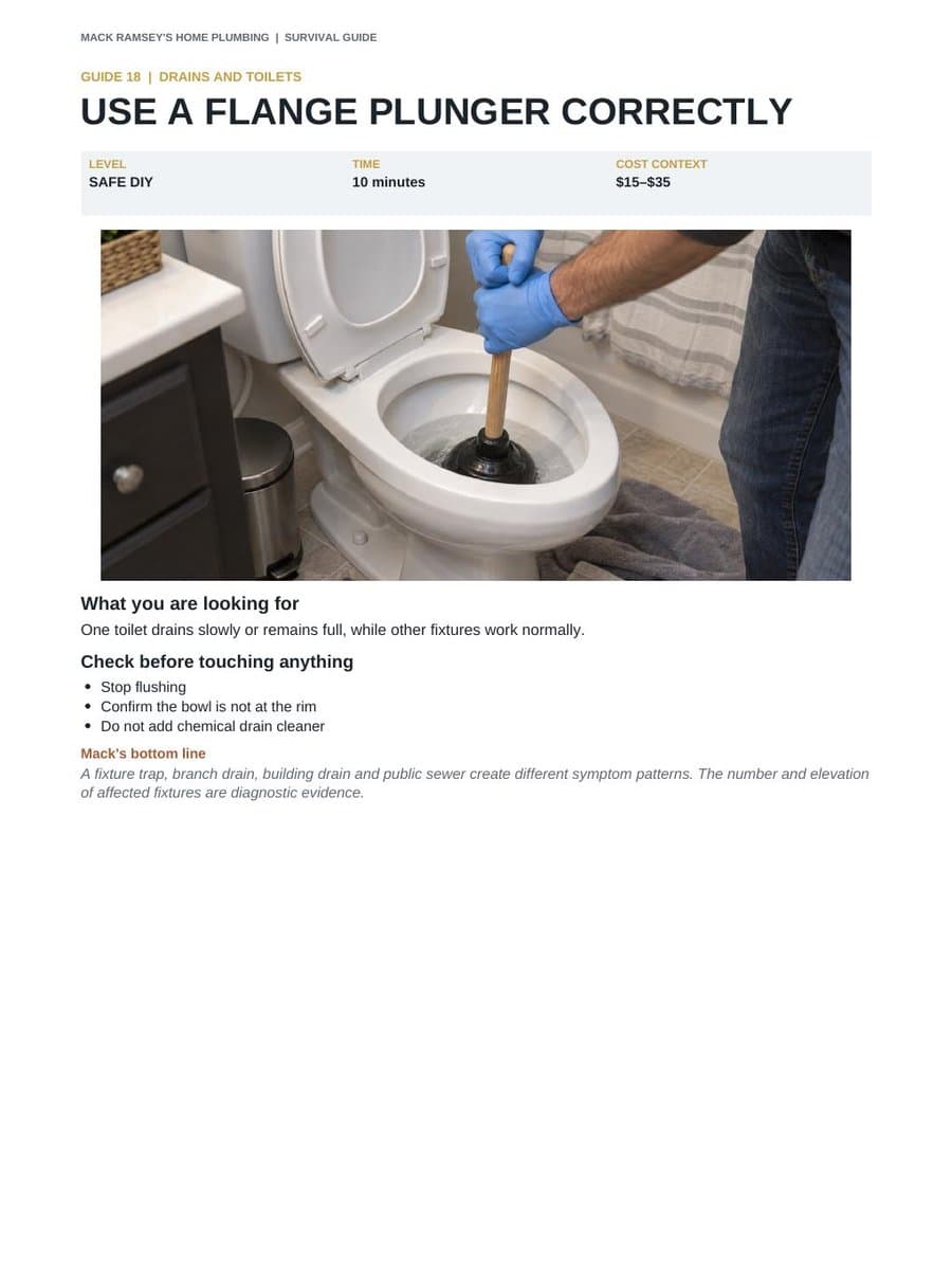 Use a Flange Plunger Correctly